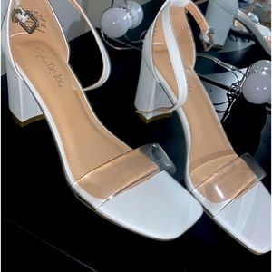 White open toe high heels✨👡